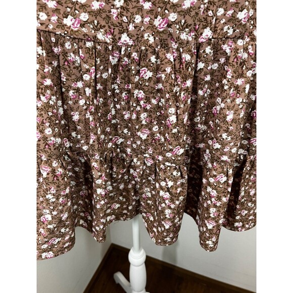 Cotton Bleu Women's Size L  Blouse Flower Ruffle Sleeves Pullover Polyester Top - Picture 6 of 8